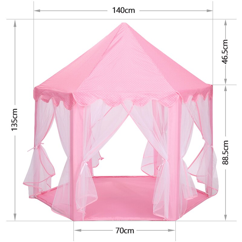 Tenda del Gioco del bambino Portatile Pieghevole Principessa Castello bambini giocare a Casa Regalo Del Capretto Spiaggia tutto'aperto Infantil di Natale Regalo Fotografia Puntelli