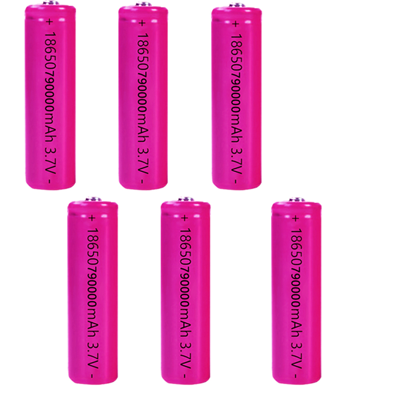 79000mAh 18650 BatteryCapacity Rechargeable Lithium Battery ICR Flashlight Headlight Lithium Ion Battery Electrical Charging: 6PCS Battery