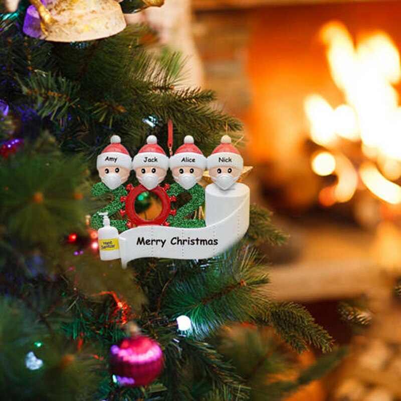 Mascarilla de muñeco de nieve colgante para árbol de Navidad, colgante DIY, nombre, palabras de bendición, adornos sueltos, decoración de muñeco de nieve de arcilla suave