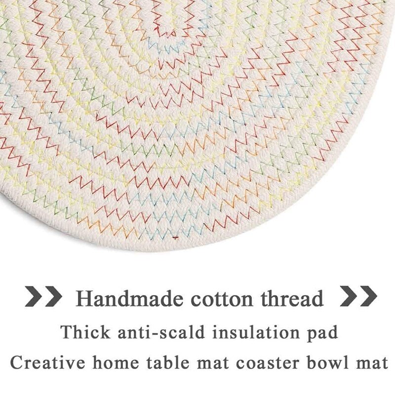 1Pcs Pizza Cutter, Pizzasnijder Wiel & 1 Set Ovale Ronde Placemats Gradiënt Gevlochten Tafel Matten