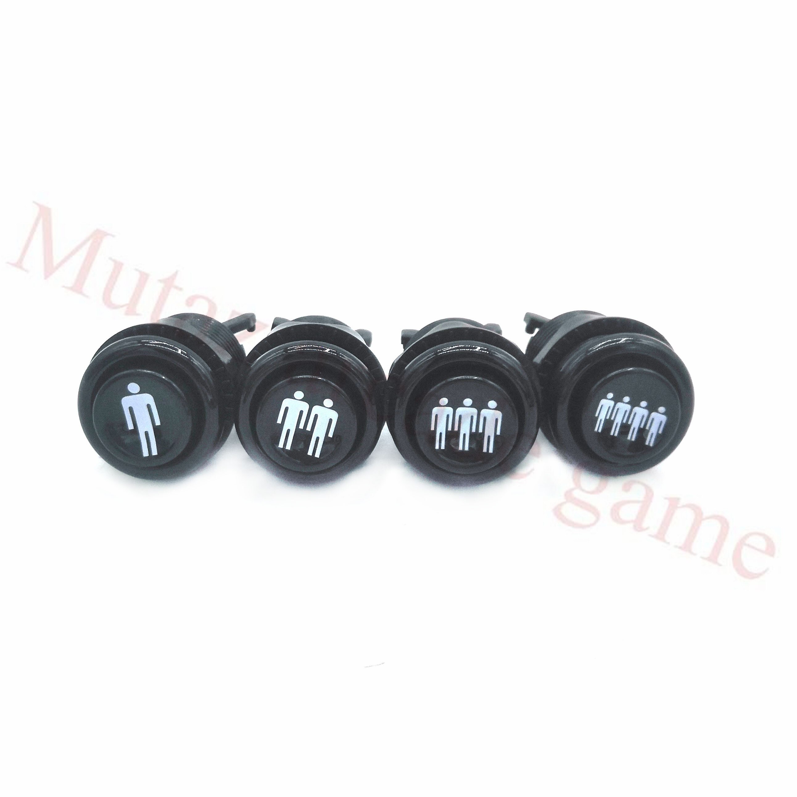 Happ style 1p/2p/3p/4p playe wit/zwarte start amerikaanse drukknoppen met microschakelaar voor arcade machine games mame jamma onderdelen
