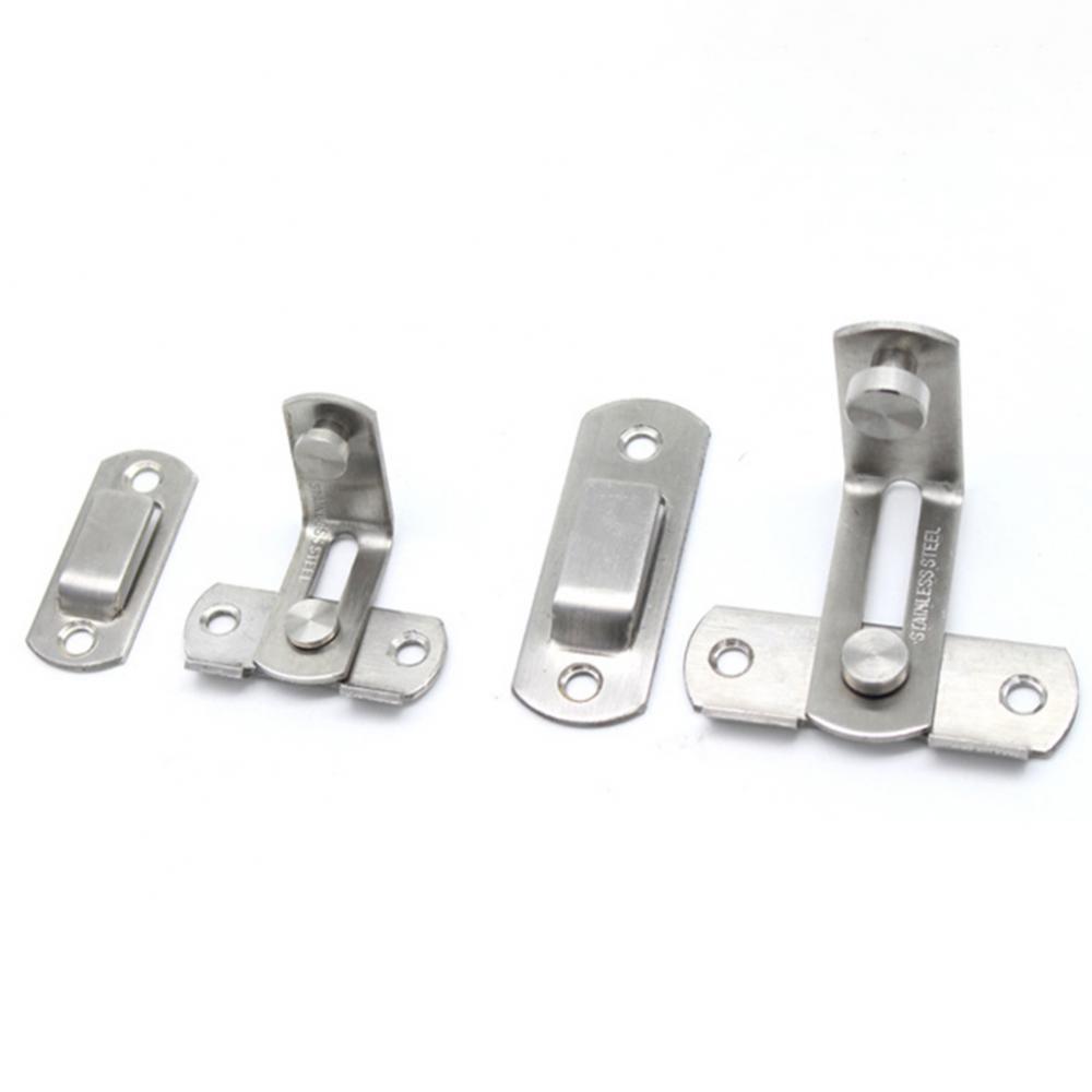 Stainless Steel 90 Degree Hasp Latches Sliding Door Chain Lock Security Tool