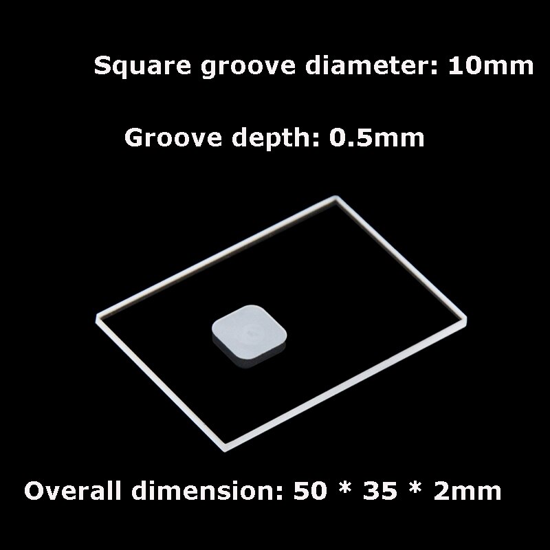 Quartz Glass Slice XRD Sample Groove Test Slice Groove Glass Square Groove Round Groove Frosted Slotted Slice