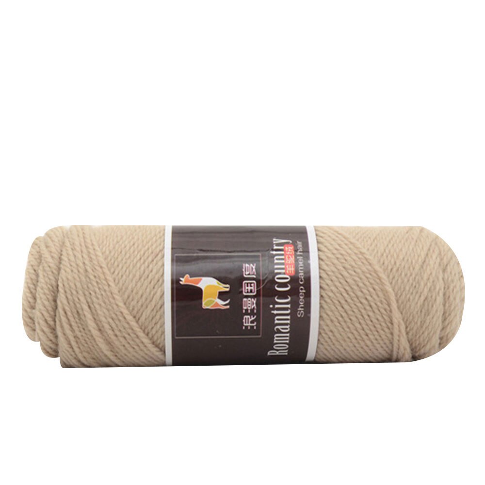 15 Colors Alpaca Wool Soft Crochet Worsted Yarn Thread For Knitting Scarves Gloves Hand Knitting Alpaca Wool: khaki 