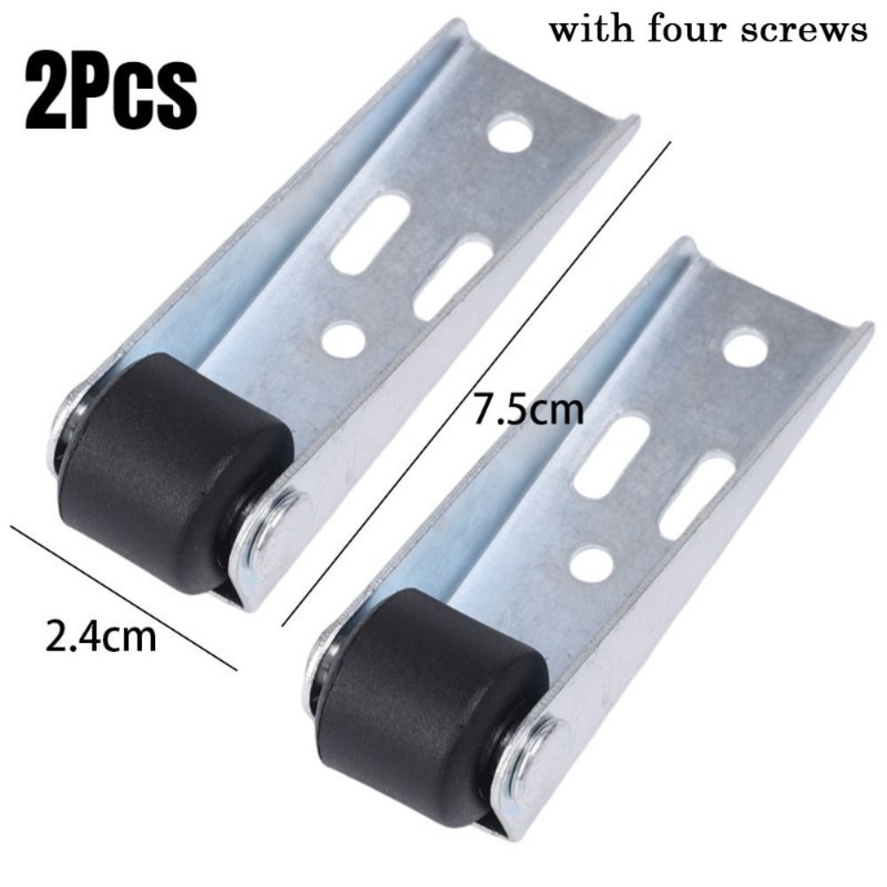 Furniture Silent Side Mounted Directional Roller Door Support Moving Wheel Multi-function Stainless Steel Pulley Gate Casters: Silver