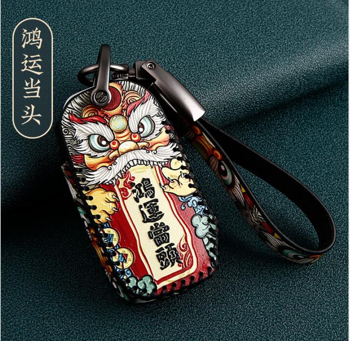 Leren autosleutelhoesje met afstandsbediening voor kia sportage ceed sorento cerato forte  kx3 kx5 k3s rio  k2 k3 sportage: 02 / Voor sleutel a