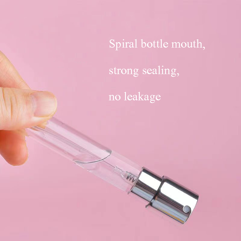 Botella de Perfume en aerosol de 10ml, cabezal giratorio de Metal y vidrio, estuche portátil de viaje recargable, tanque, boquilla de aluminio, contenedor de cosméticos, 1 ud.