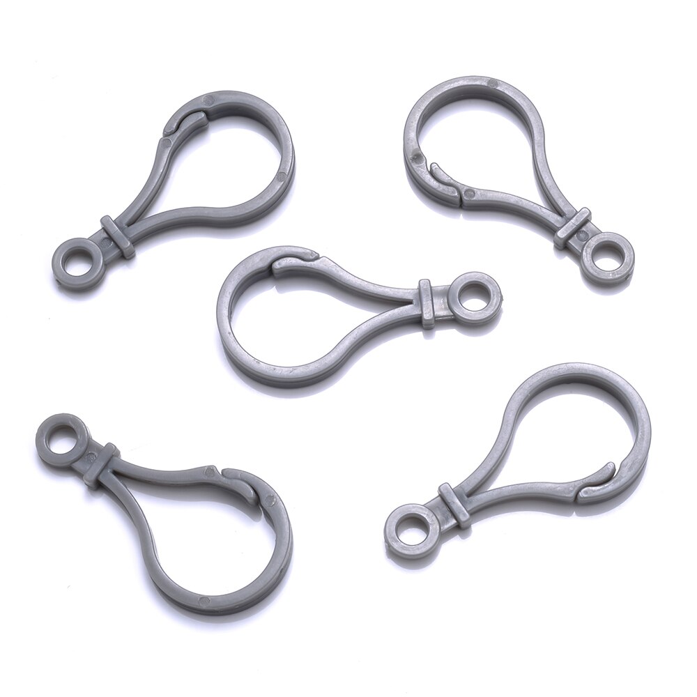 30 sztuk/partia Multicolor plastikowe zapięciem Lobster haki dla DIY ocena biżuteria dokonywanie brelok zapięcie akcesoria dostarcza 25*48mm: gray