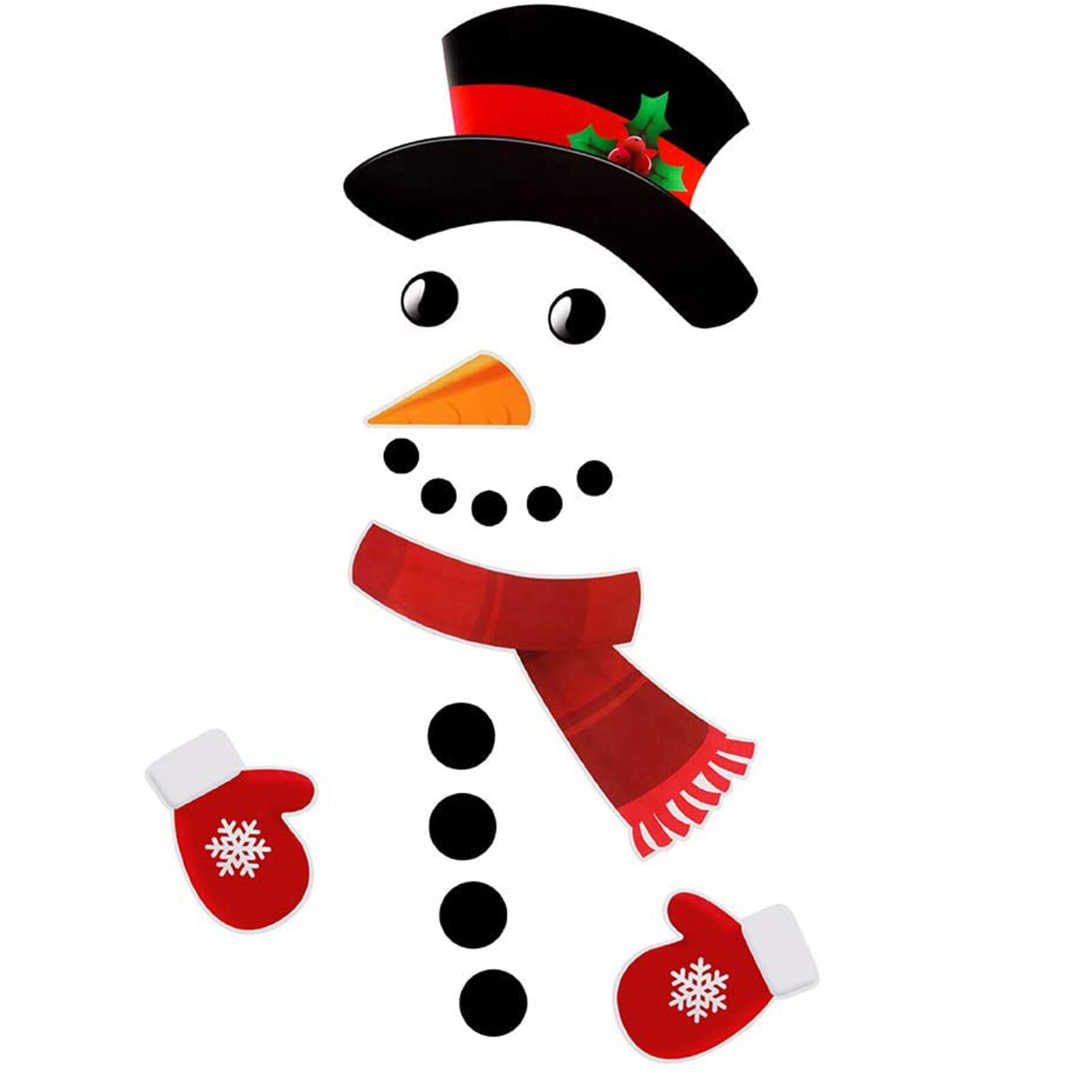 Cute Waterproof Snowman Pattern Christmas Decor Refrigerator Magnet Sticker