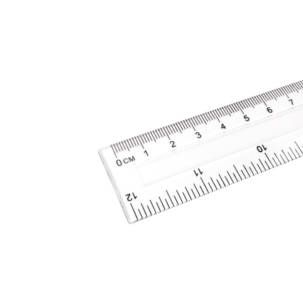 1pcs Simple Style 30cm/12 Inch Metric Ruler Transparent Acrylic Ruler Simple Ruler Square Ruler Cute Stationery Drawing Supplies