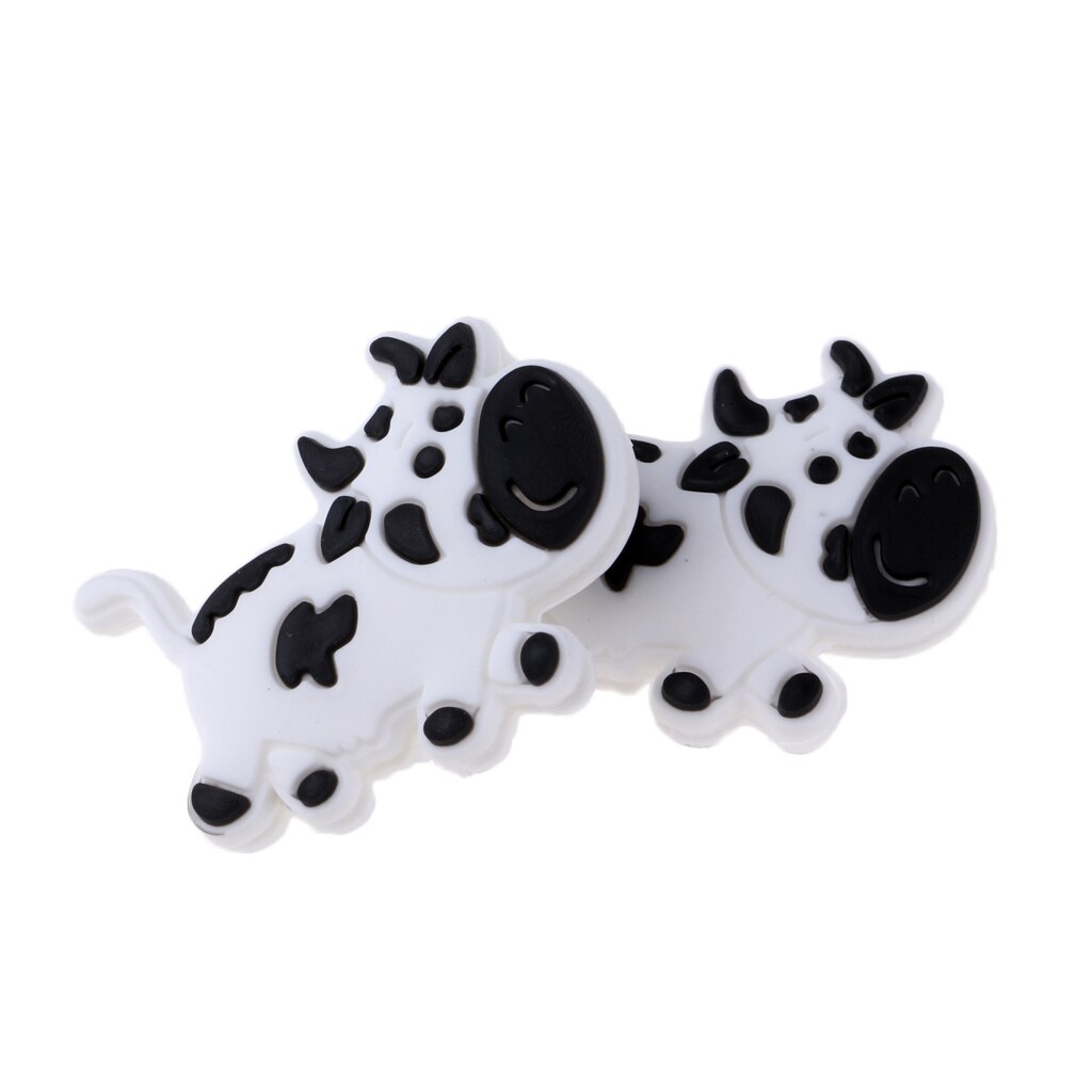 2 Pack Tennis Vibratie Demper Schokdempers Vervanging Voor Racket En Snaren-Lichtgewicht &amp; Praktische: White Cow