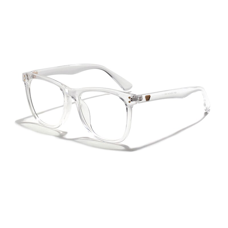 Gafas protectoras de luz azul para hombre y mujer, montura grande Retro transparente, de remaches, montura de gafas de lectura para miopía N5