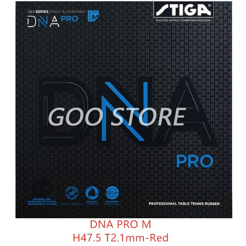 STIGA DNA PRO M DNA PRO H DNA PRO S Table Tennis Rubber Pips-in Original STIGA DNA Ping Pong Sponge: DNA PRO M Red