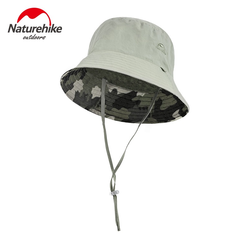 Naturehike-Sombrero informal para hombre y mujer, gorra para sol para aire libre, viaje, bote, sombrero de cubo para playa, Camping, gorras para senderismo: Khaki