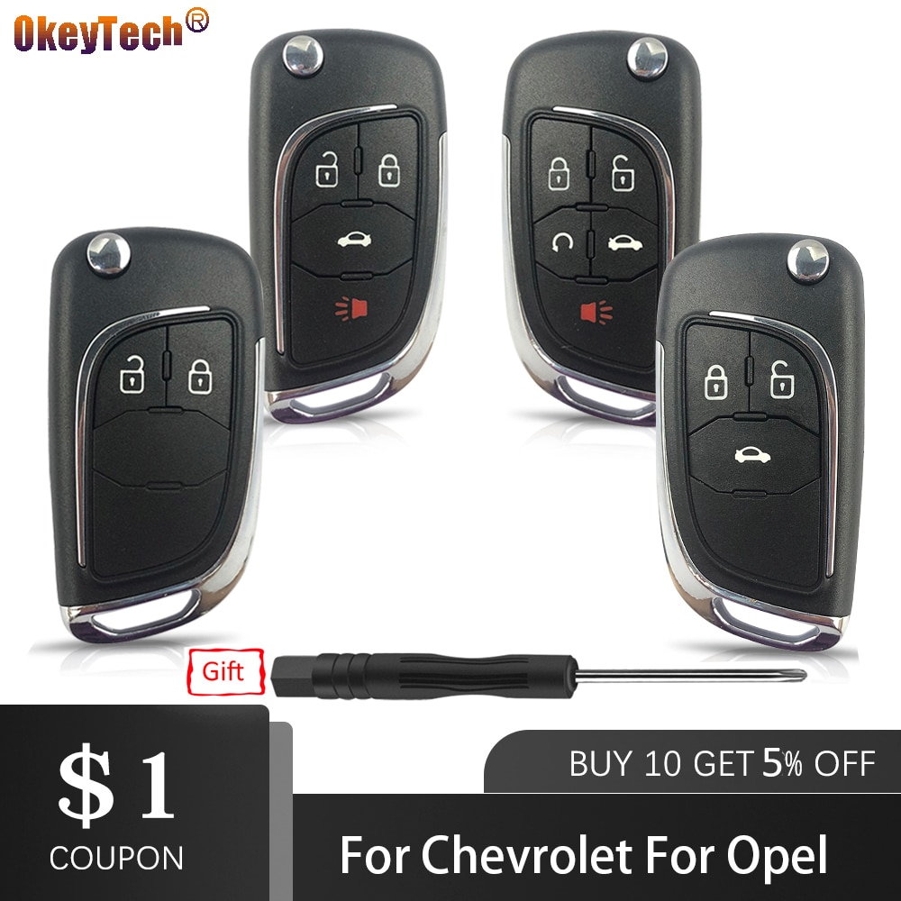 Okeytech Auto Sleutel Voor Opel Vauxhall Insignia Astra Voor Chevrolet Lova Aveo Cruze Voor Buick Gewijzigd Flip Vouwen Afstandsbediening Auto sleutel