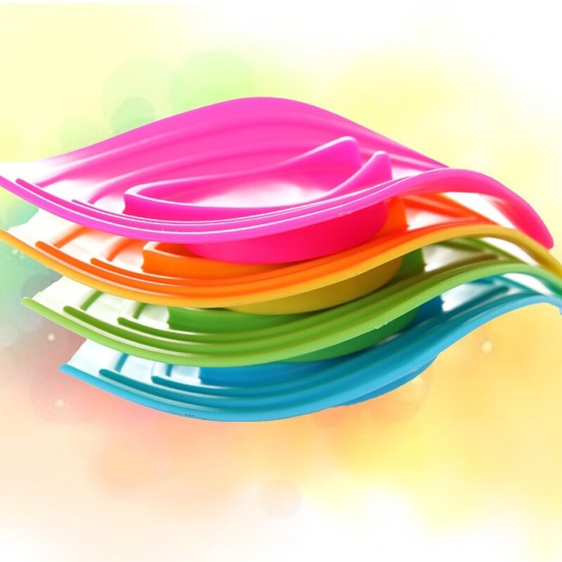 Leaf-Vormige Antislip Zeepbakje Creatieve Badkamer Zeepbakje Opslag Zeepkist Tray Afvoer Keuken Gereedschap