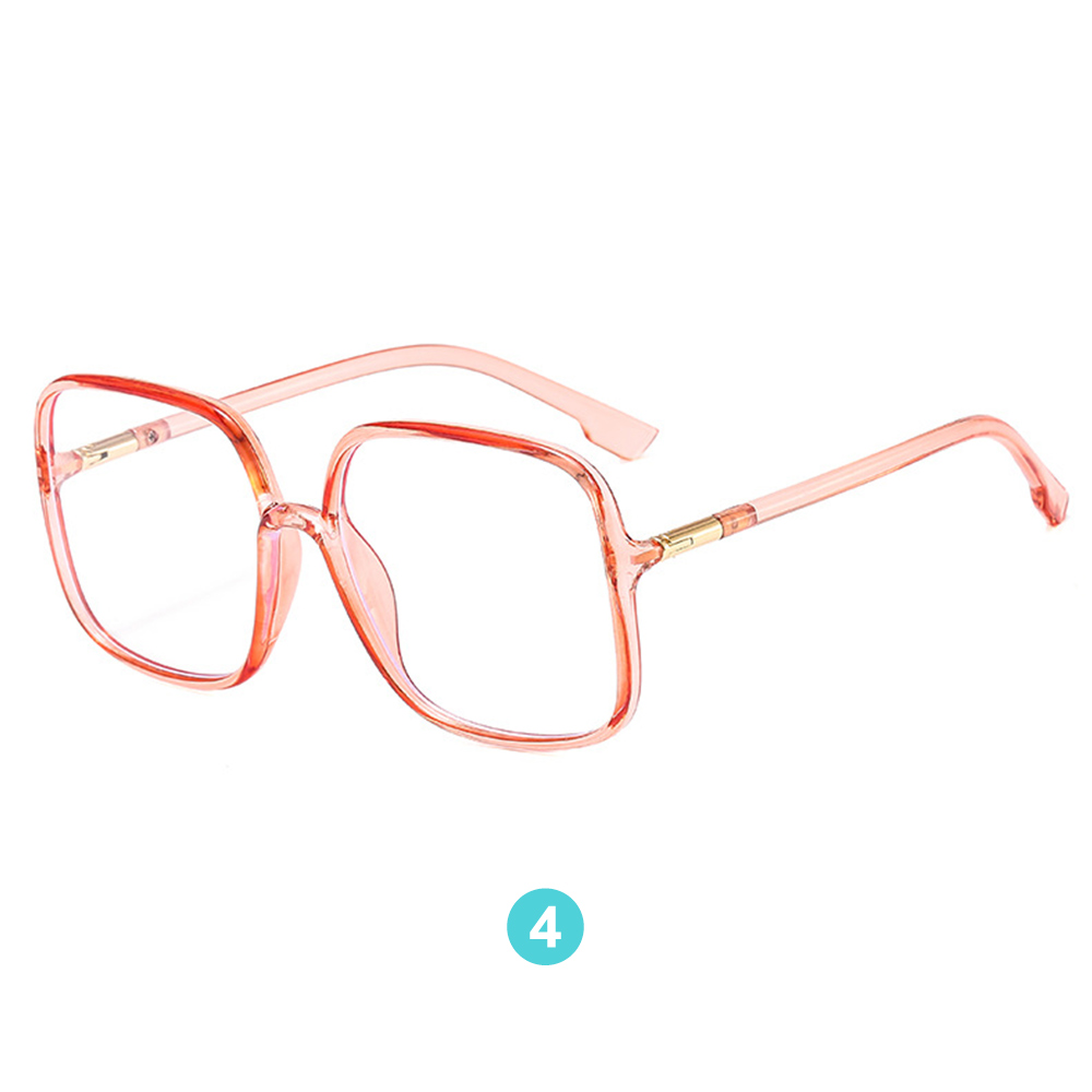 Gafas de Metal de gran tamaño para hombre y mujer, lentes con bloqueo de luz azul, cuadradas, Estilo Vintage, 1 unidad: 4