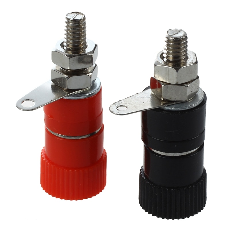 10 Pcs 3.8Mm Thread 4Mm Banana Plug Socket Binding Post Replacement With Alligator Clip To Banana Plug Probe Cable Test Lead 90