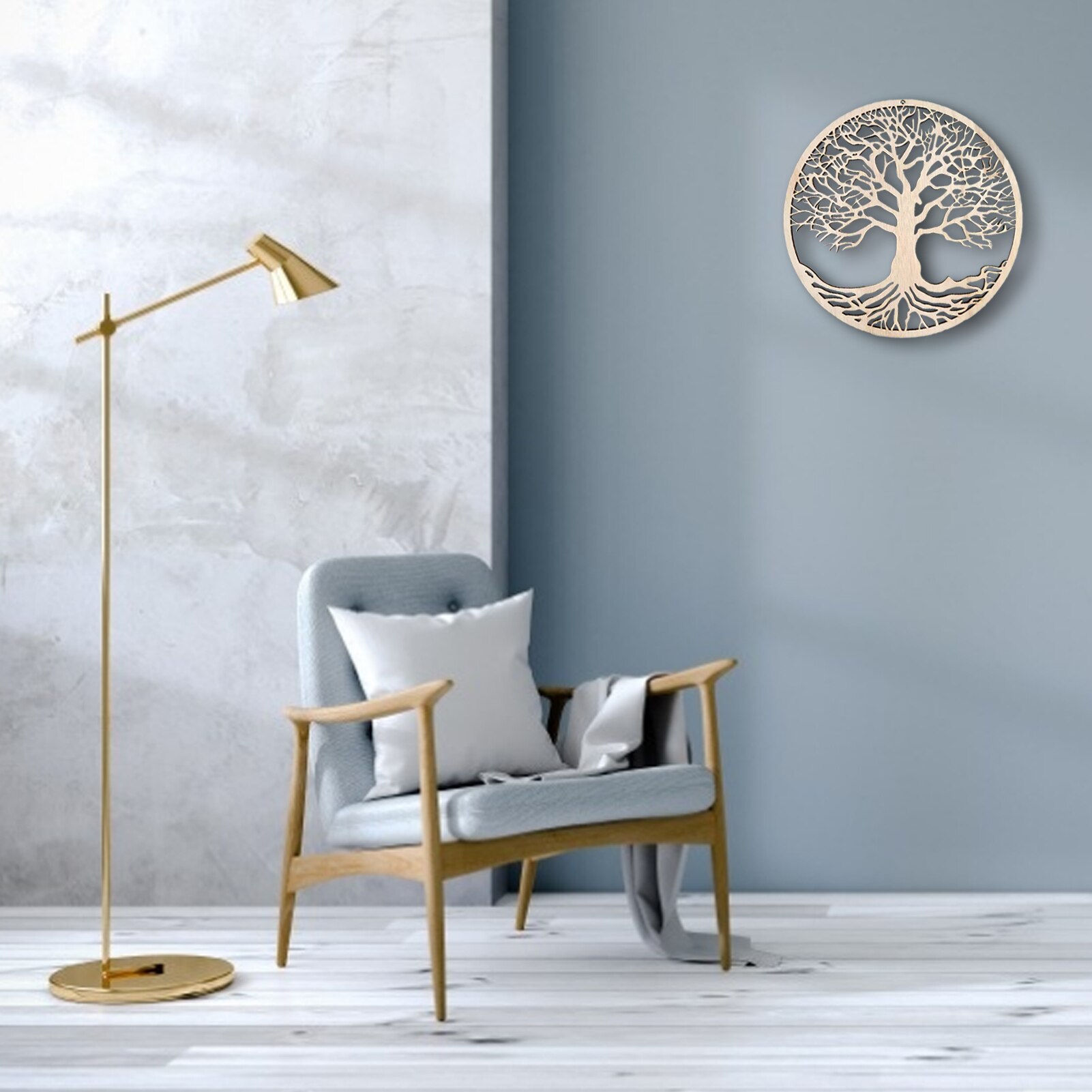 Tree Of Life Wall Decor Art Craft Making Sacred Geometry Ornament Wooden Hanging Artwork Round Wallpapers Home Decoration