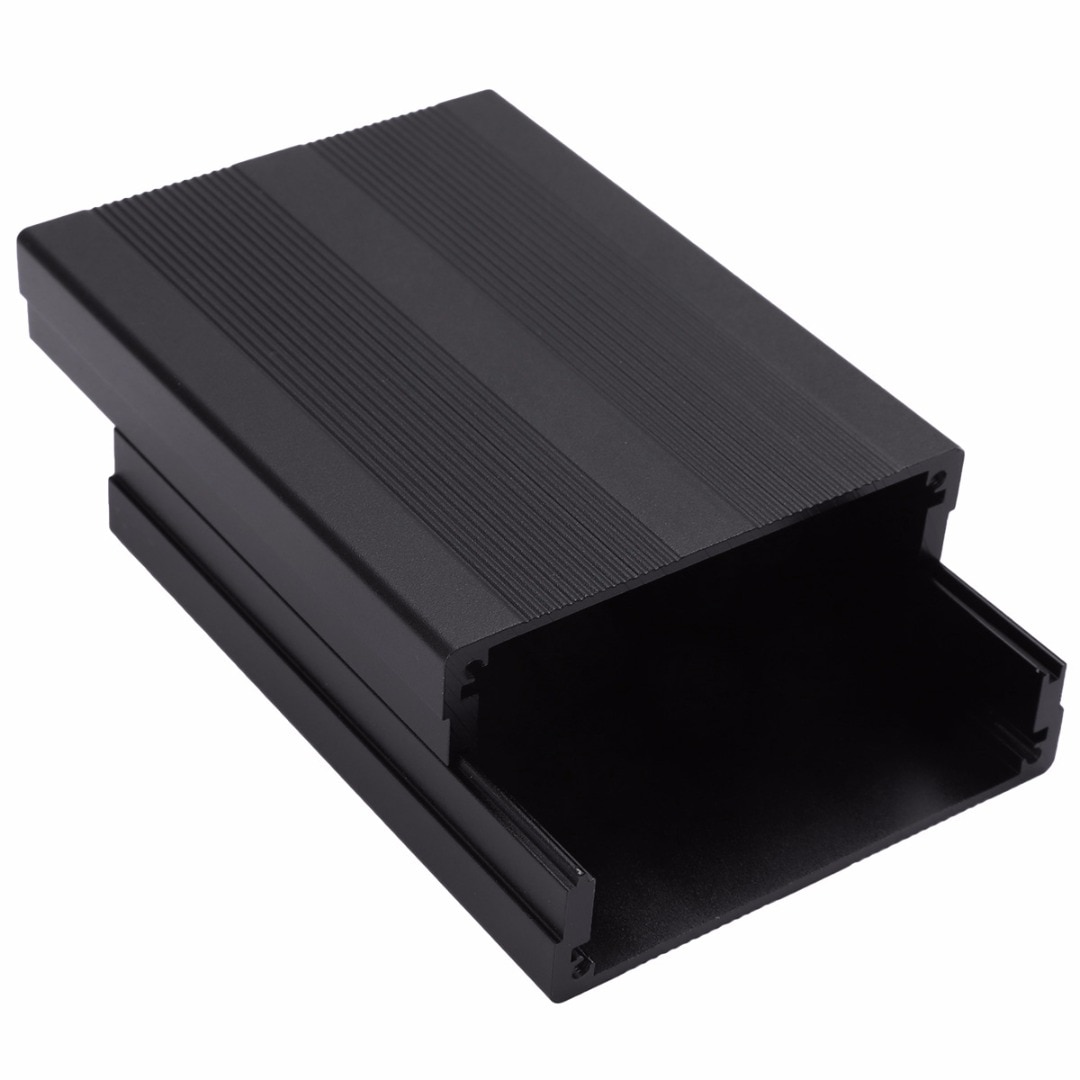 Black Extruded Aluminum Enclosures PCB Instrument Electronic Project Box Case 100x76x35mm