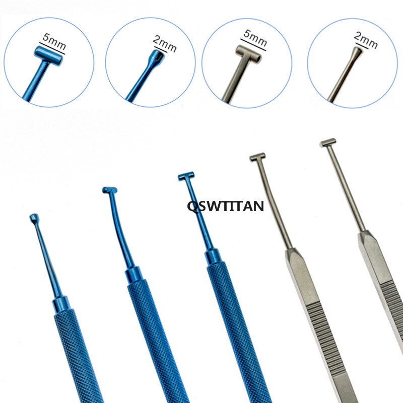 Edelstahl/Titan Doppel-beendet Scleral Spatel mit tasche Clip chirurgische instrumente