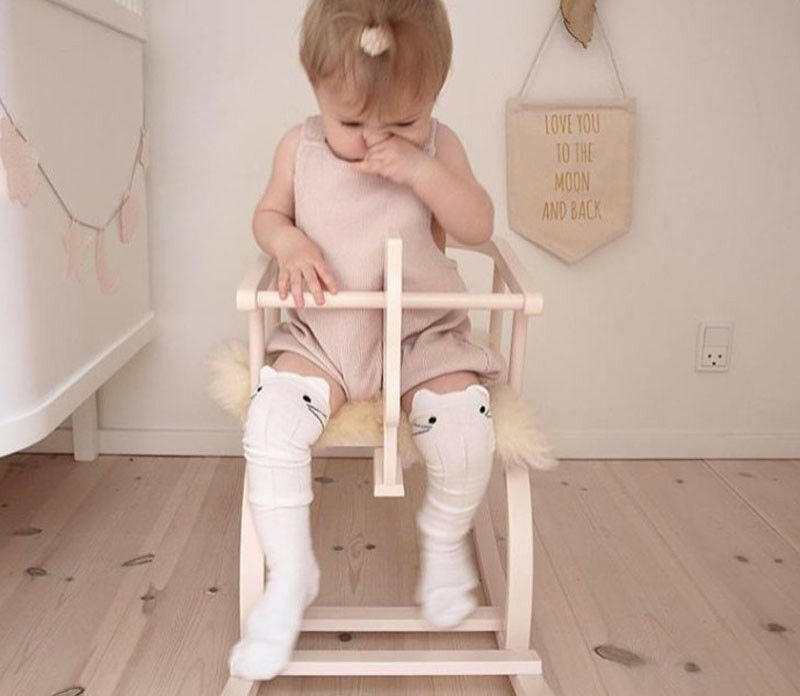 Pudcoco børnestrømper tegneserie bomuld baby børn piger småbørn knæhøje varme strømper strømpebukser katte tegnefilm tilbehør 0-4t
