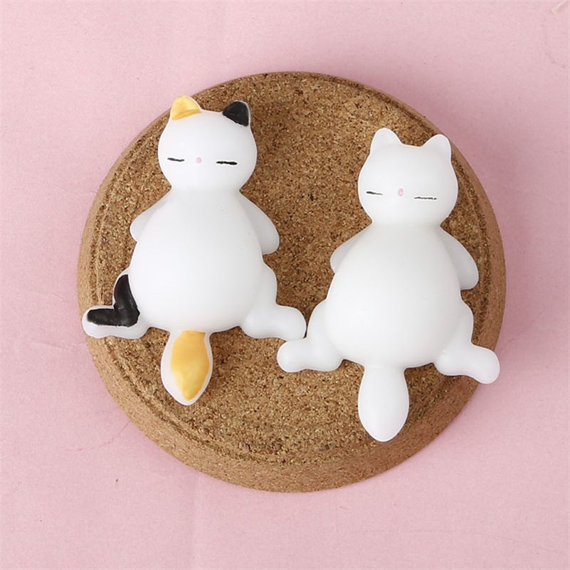 1Pcs Leuke Squishy Cat Antistress Bal Squeeze Mochi Stijgende Afreageren Soft Sticky Stress Grappige Decompressie Speelgoed