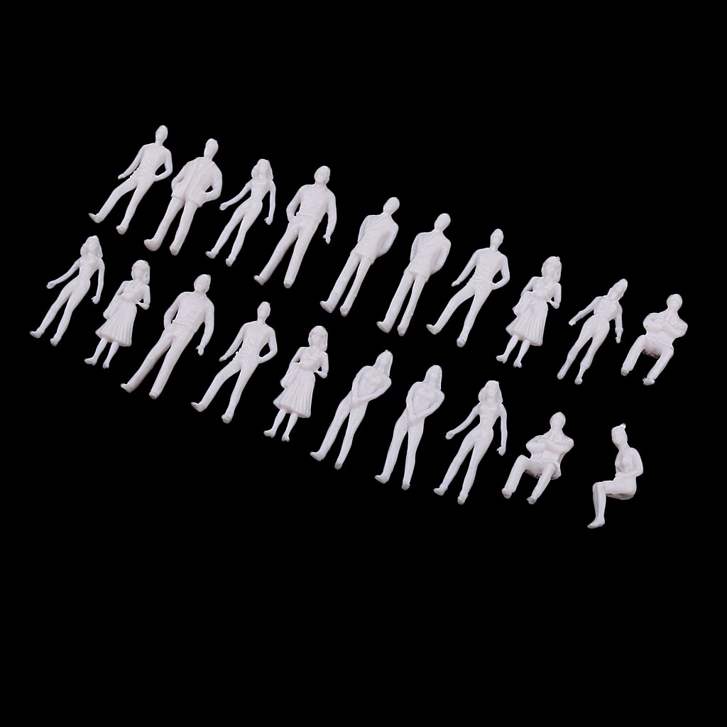 10 pcs 1:50 scale model miniature white figures Architecture model human scale peoples