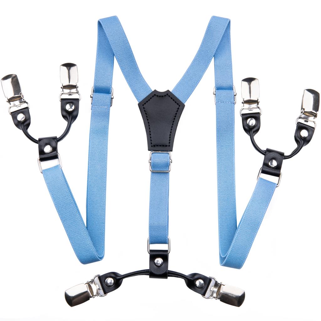 Kids Suspenders Set Boys Girls Blue Wedding Bow Tie Elastic Suspender Sets Children Adjustable Y-Back Brace Belt DH-022 DiBanGu