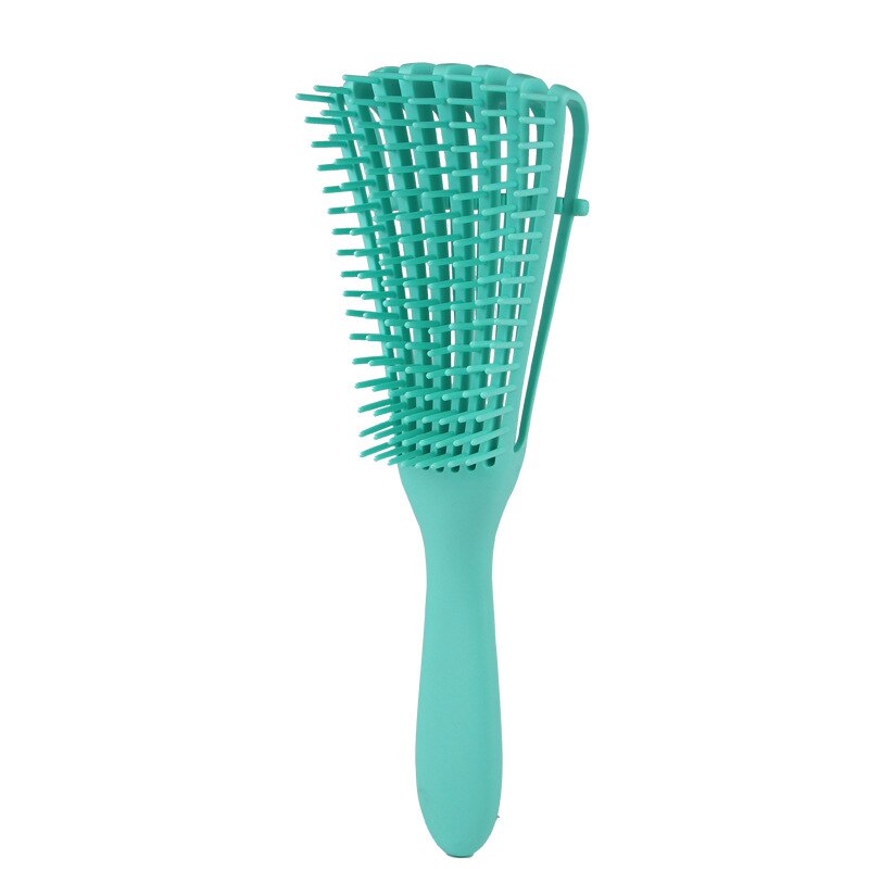 Yblntek dettangling hair hash hår kam sæt detangler hårbørste til krøllet hår barber tilbehør hårpleje styling værktøjer: Grøn -1