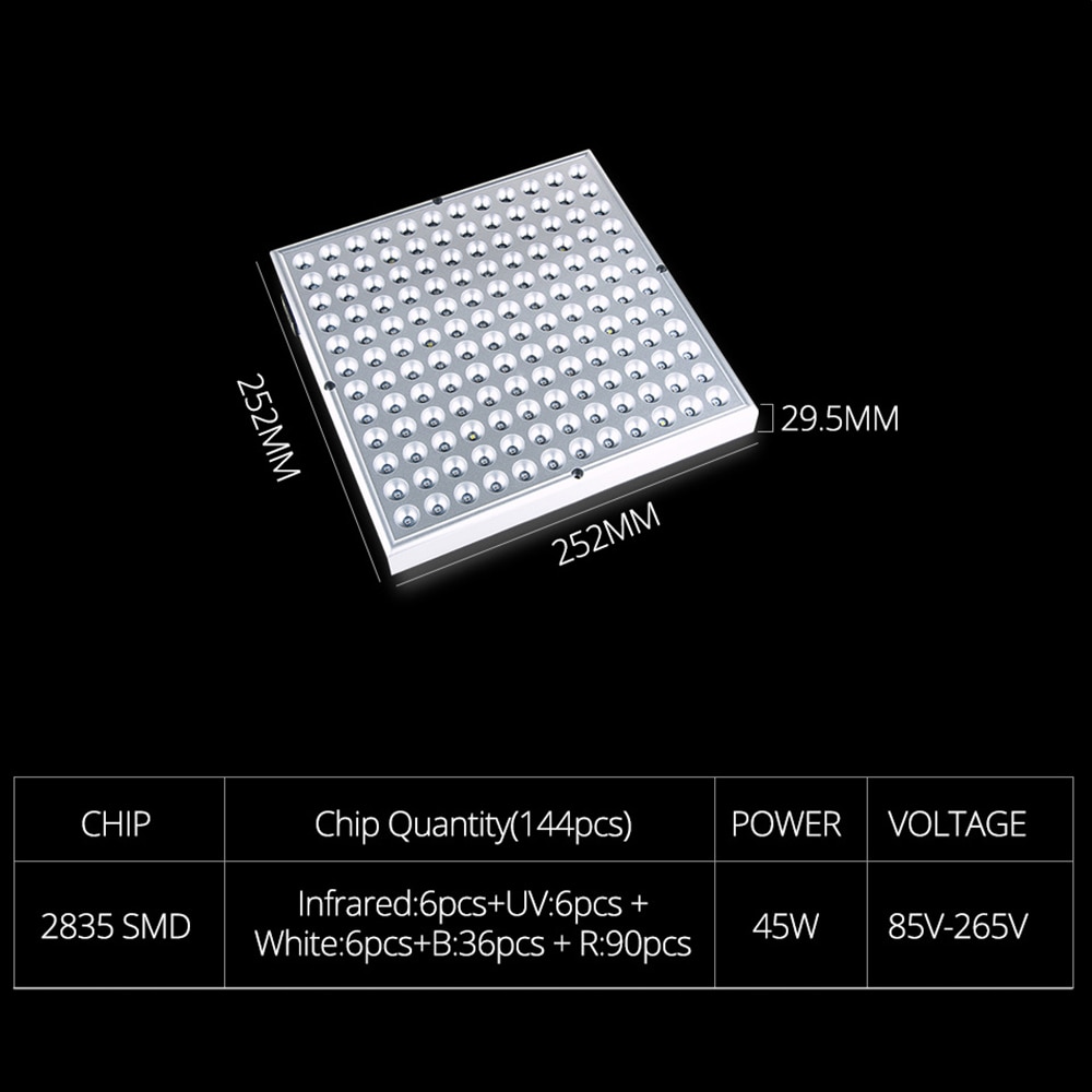 WAKYME 1200W LED Grow Light Full Spectrum LED Plant Light Fitolampy for Indoor Plants Seed Flowers Seedling Cultivation Lamp