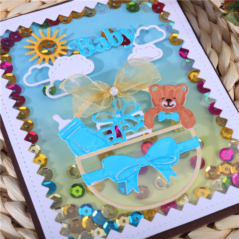 InLoveArts Baby Dies Letter Metal Cutting Dies Dies Scrapbooking Card Making Album Embossing Crafts