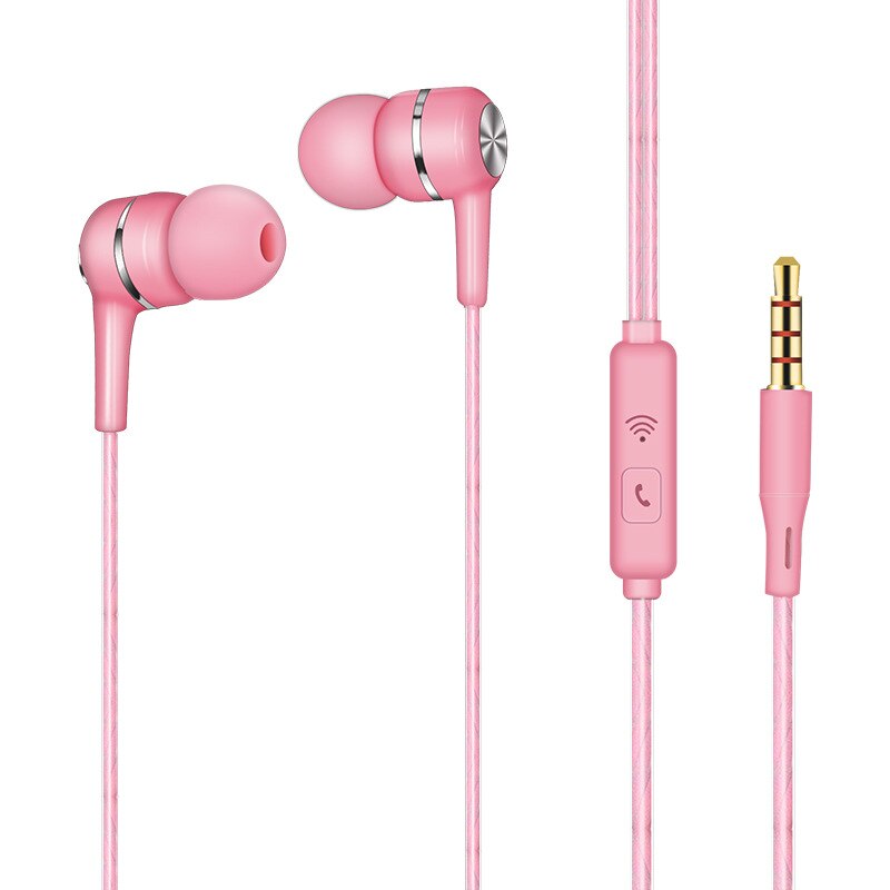 Nuovo frutti Colorati in-orecchio Auricolare Bianco per Samsung galassia S6 cablata Cuffie con Microfono 3.5mm Jack per Cuffie per il Telefono Cellulare: Colore rosa