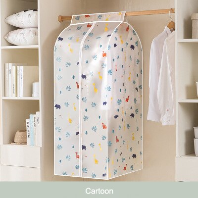 Clothing Dustproof Bag Dust Cover Hanging Printing Coat Storage Hanging Clothes Dust Bag Clothes Cover Thickening: Cartoon / 50x60x120cm