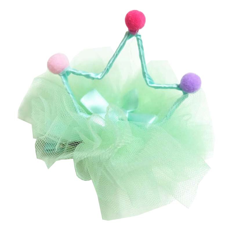 Pinza para el pelo con pompón para mascota, accesorio con lazo, corona para el pelo de perro, accesorios para el cuidado del cabello, 1 pieza: Green