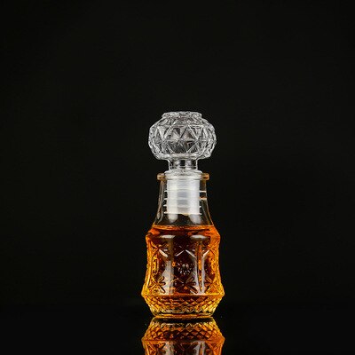 Botella vacía pequeña de Whisky, botella de vino de 50ml, Mini botellas de licor de Alcohol de vidrio con tapa de rosca: Grey