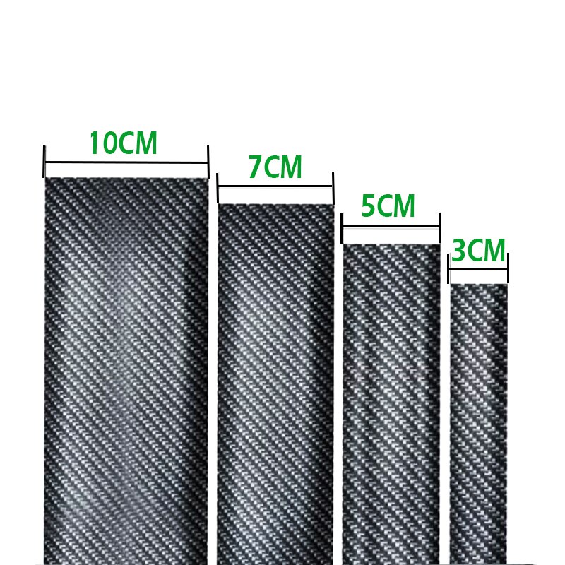 Decoración Para el coche, molduras de fibra de carbono, tiras decorativas para parachoques, protección para alféizar de la puerta, accesorios de para el coche, 1M