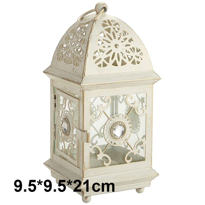Smeedijzeren glazen retro kaarsenhouder tuin vloer buiten winddichte lamp grote draagbare lamp bruiloft lamp decoratie ornamenten: 5- seconden