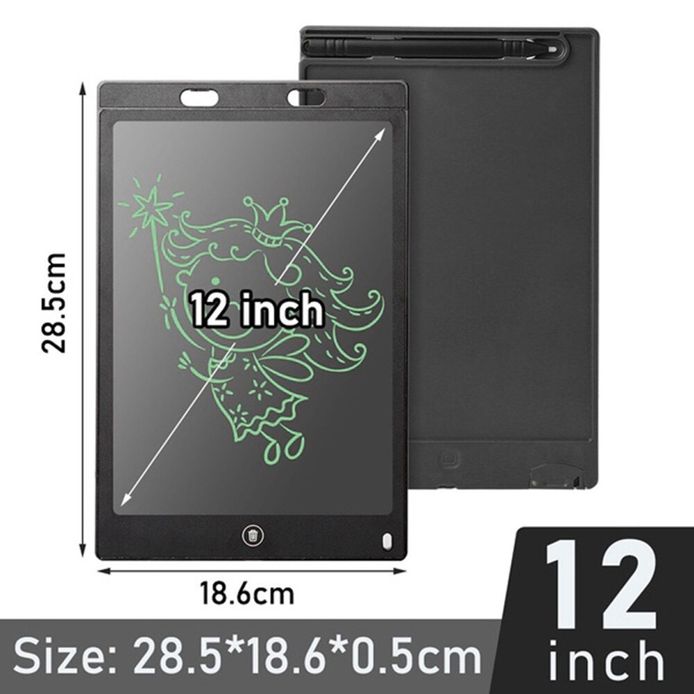 4.4 ''8.5'' 12'' LCD Tablet Schreiben Pad E-writer Kid Grafik DIY Zeichnung Arbeit Bord: 12inch  black
