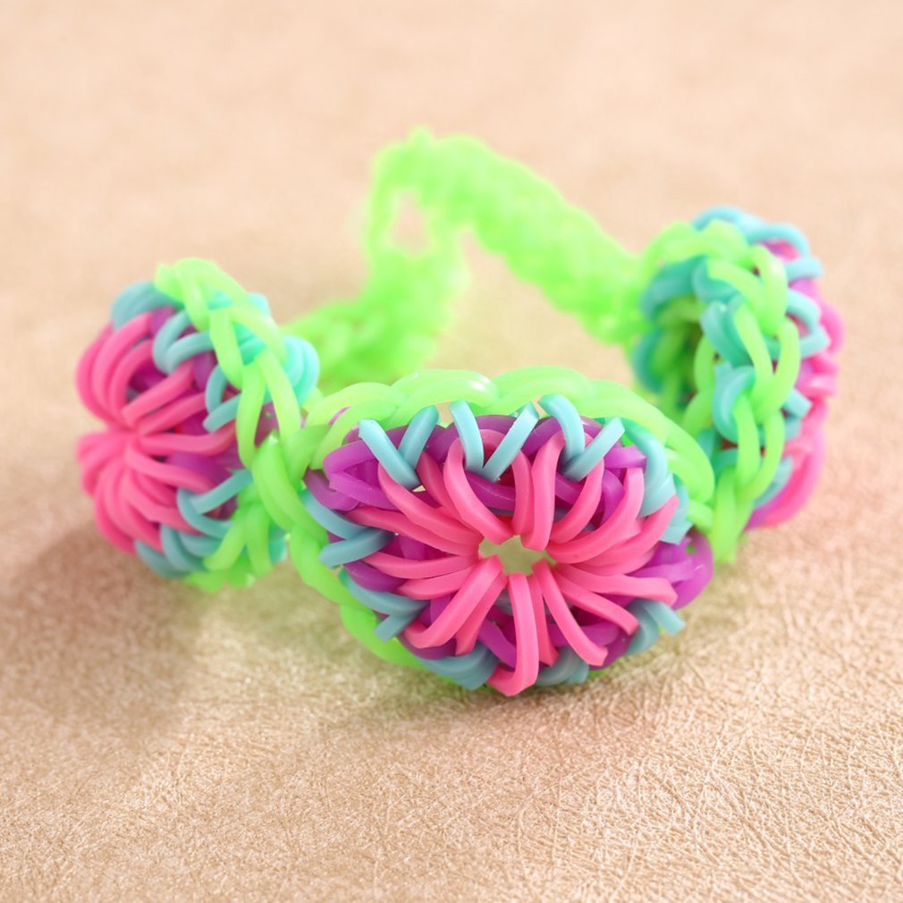 Rabbit Boxed Loom Band DIY Bracelet Weaving Machine Colorful Elastic Rubber Band Knitted Crafts Kit for children