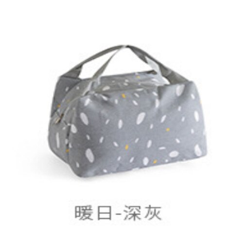Praktische Kleine Geïsoleerde Picknick Ice Pack Waterdichte Oxford Doek Lunch Koeler Tassen Kleine Verse Stijl Gekoelde Lunch Zakken: Grijs