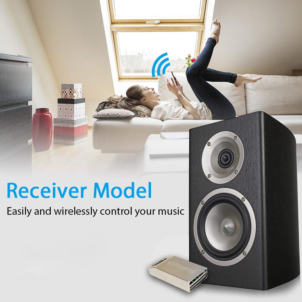 metal USB Wireless auxiliary Bluetooth 5.0 receiverr audio adapter transmitte for MP3 player speaker home stereo system