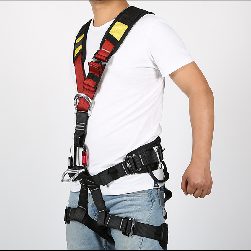 Overkrop klatring sele bælte justerbar rem kropsbeskyttelse beskytte til udendørs træ arbejde klatring, bjergbestigning, brand redning