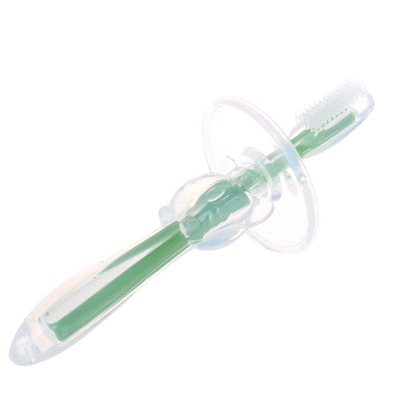 Baby Zachte Chewable Buigbare Bijtring Training Tandenborstel Borstel Voor Zuigelingen Gxmb