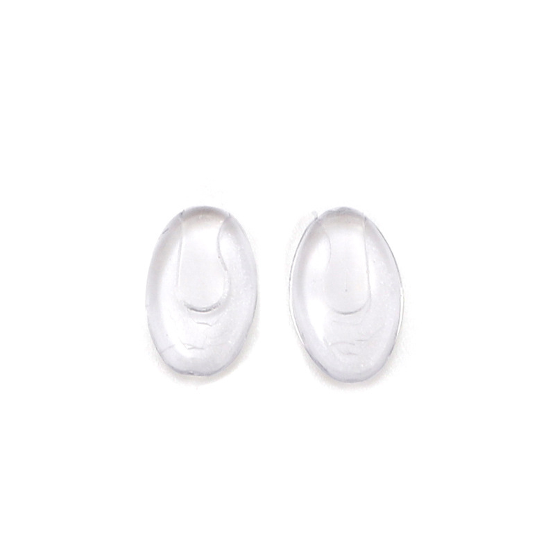 25 pares/set plug-in óculos nariz almofadas transparente pvc anti deslizamento nosepads plana oval suporte de óculos acessório