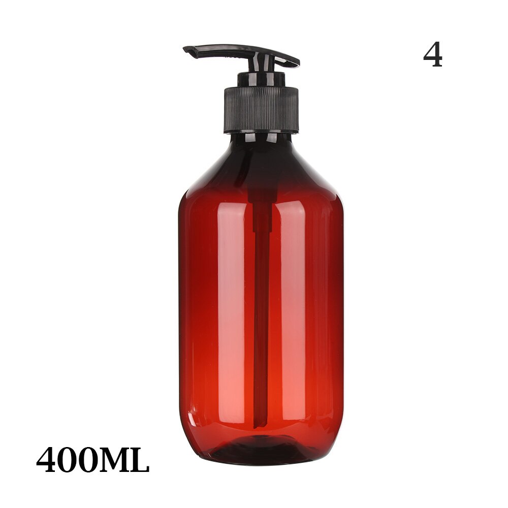 Soap Dispenser Refillable Lotion Container Plastic Liquid Shampoo Shower Gel Bottles Home Bath Supply 100/150/200/300/400/500ML: light yellow