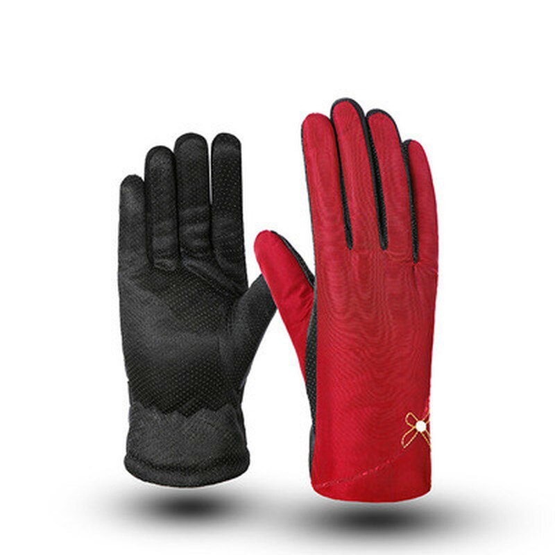 Antislip ski-add pluche zwarte handschoenen grote handschoenen herfst winter warme motorrijden heren handschoenen: K-st-f