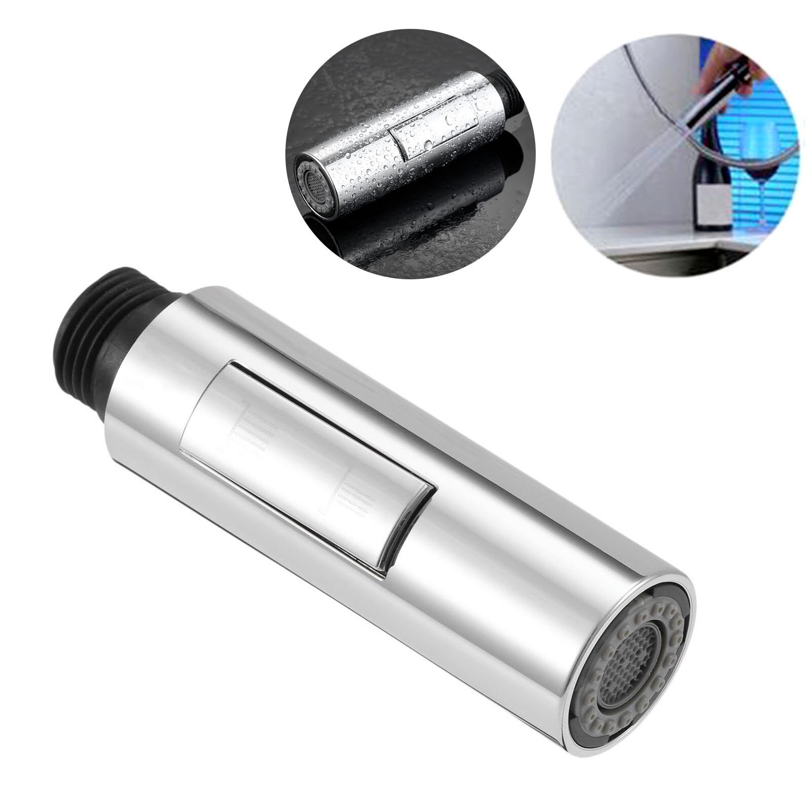 Kitchen Pull Out Faucet Sprayer Water Saving Nozzle Plating Tap Adapter Bathroom Sink Spray Shower Spray Head