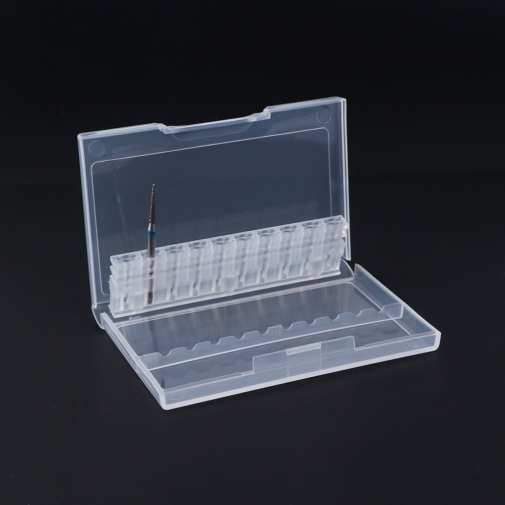 6/10 Slots Acrylic Storage Box For Milling Cutters White Pink Clear Empty Stand Display Container Manicure Nail Art Tool LA2000