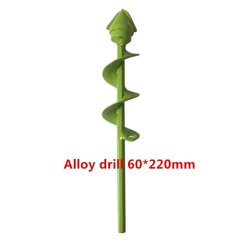 neue Durable Garten Legierung Bohrer Schuppen Pflanzen Spirale Blatt Kleine Bohren Erde Bohrer: 60 X 220MM